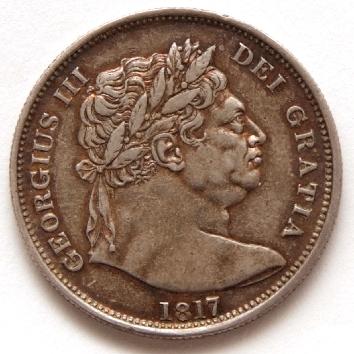 George III 1817 bull-head half-crown - Image 2 of 3