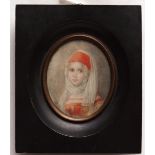 FOLLOWER OF PENELOPE CARWADINE (19TH CENTURY) Head and shoulders portrait of a lady portrait