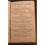 GEORGIUS AGRICOLA: DE ORTU & CAUSIS SUBTERRANEORUM LIB V; DE NATURA EORU, QUAE EFFLUUNT EX TERRA...,