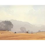 *GODFREY SAYERS (20TH CENTURY, BRITISH) Harvest field watercolour, signed lower right 9 x 12ins
