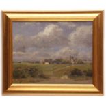 *CAMPBELL ARCHIBALD MELLON, ROI, RBA (1878-1955, BRITISH) Burgh Castle oil on canvas 15 1/2 x 19 1/2