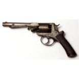 British, late 19th century Beaumont Adams double action percussion revolver, of typical form with