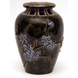 Royal Doulton Stoneware large baluster vase, by John Broad and Emily Partington, 9ins high