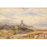ATTRIBUTED TO ROBERT LEMAN (1799-1863, BRITISH) View of Cromer watercolour 6 x 8 1/2 ins