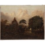 WILLIAM PHILIP BARNES FREEMAN (1813-1897, BRITISH) "Hellesdon House, Norwich" oil on canvas 24 x