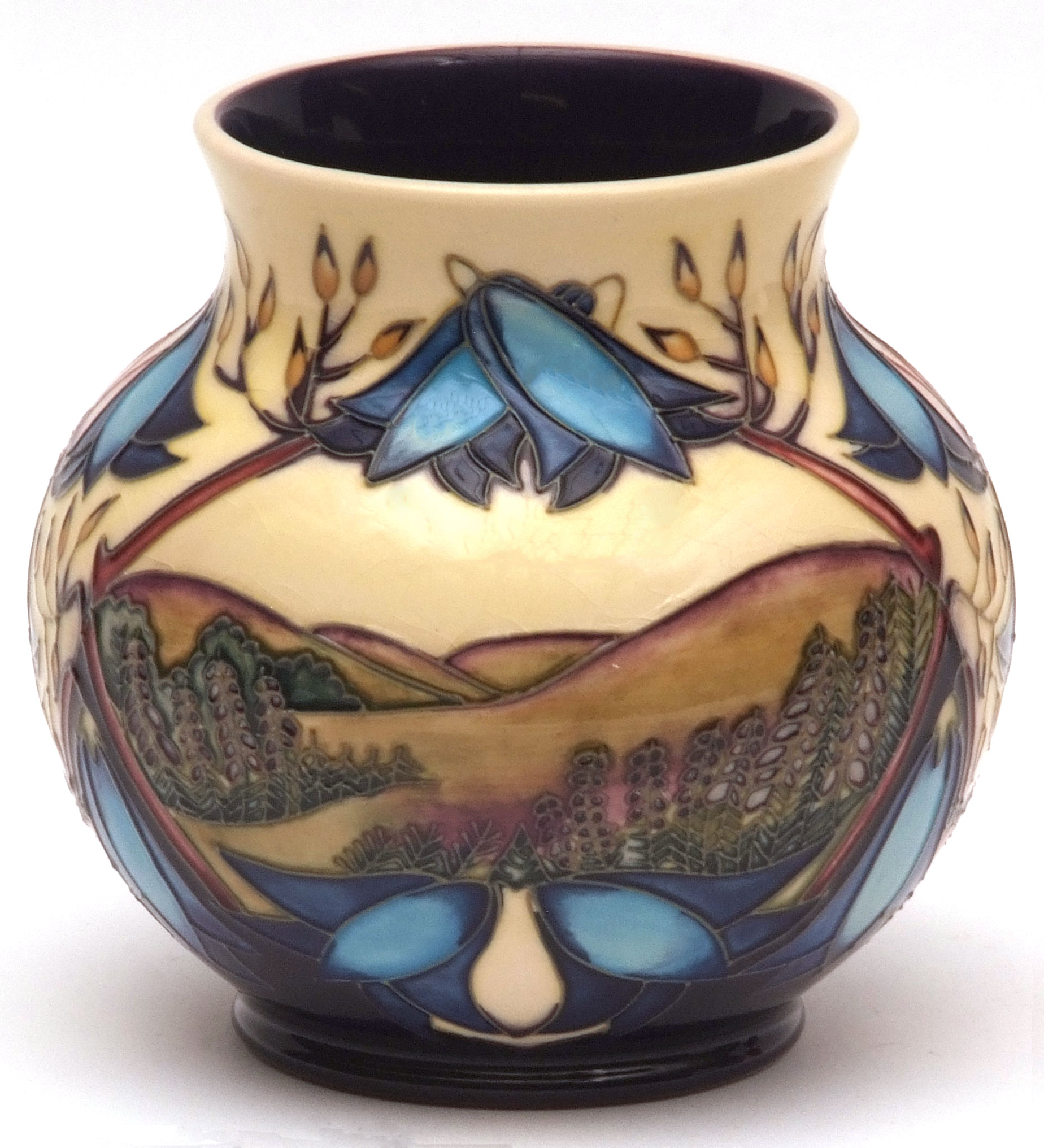 Modern Moorcroft "Wuthering Heights" baluster vase by Philip Gibson, limited edition No 16 of 250,