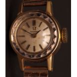 Last quarter of the 20th century gold plated ladies wristwatch, Omega, Cal 484,22294630, the 17