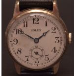 Third quarter of the 20th century 9ct gold wristwatch, Rolex "Extra Prima", the 15 jewel movement