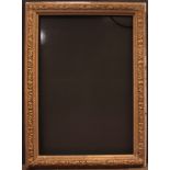 LARGE DECORATIVE GILT GESSO PICTURE FRAME floral and leaf decorations 75 x 51 1/2 ins (A/F)