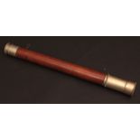 Late 19th/early 20th century nickel cased single drawer telescope, Ross - London, No 64646, made for