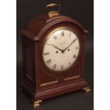 Early 20th century mahogany and lacquered brass bracket clock, Maple & Co Ltd - London, the single