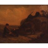 THOMAS SMYTHE (1825-1907, BRITISH) Gypsy encampment oil on canvas, signed lower left 12 x 14 1/2 ins