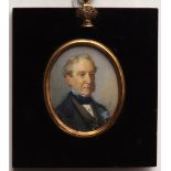 SYRUS JOHNSON (1848-1925, BRITISH) Head and shoulders portrait of a gent wearing buttonhole portrait