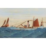 TOM SWAN (19TH/20TH CENTURY, BRITISH) YH545 - Ten, YH553 - Eleven and YH976 at Sea watercolour and