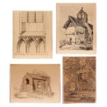 JANE WORSHIP (19TH CENTURY, BRITISH) Landscapes etc folder of 30plus drawings etc, mostly signed