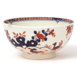 A Lowestoft bowl, c.1780, decorated in Redgrave style with the so-called two bird pattern in