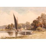 *CHARLES MAYES WIGG (1889-1969, BRITISH) "The Yare at Bramerton Common" watercolour, signed lower