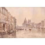 *COLIN W BURNS (BORN 1944, BRITISH) "Venice - The Grand Canal" watercolour, signed lower right 14