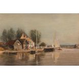 *CHARLES MAYES WIGG (1889-1969, BRITISH) Horning Ferry watercolour, signed lower left 10 x 14 1/2