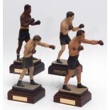 Four single Art of Sport boxing figures: James J Braddock (World Heavyweight Champion 1935-37);