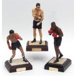 Three single Art of Sport boxing figures: Rocky Marciano (World Heavyweight Champion 1952-56);