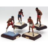 Four various single Art of Sport boxing figures: John Conteh (World Light Heavyweight Champion