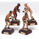 Four single Art of Sport boxing figures: James J Jeffries (Undefeated World Heavyweight Champion