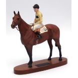 Beswick Connoisseur model "Arkle" (Pat Taafe up), bay matt finish, 12 1/2 ins high