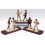 Three various Art of Sport untitled boxing group (each of 2), all approx 9ins high