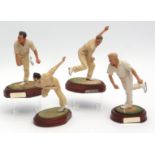 Four Art of Sport single cricket figures: Jim Laker (England 1947-58); Fred Trueman (England 1952-