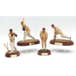 Four various Art of Sport cricketing figures: P B H May (England 1951-61); Denis Compton (England