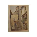 A W Wilson, signed two watercolours, Mediterranean villas, 14 x 10ins and 13 x 9ins (2)