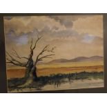 John Wiles, signed and dated '75, two watercolours, "Near Lake Victoria, Kenya", and "Kapiti Plains,