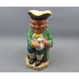 Burlington ware Toby Jug formed as a portly figure in tricorn hat, 9" high