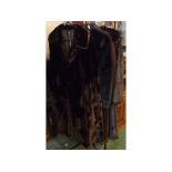 Collection of four full length fur jackets to include a brown fur coat by Victor Mendelski