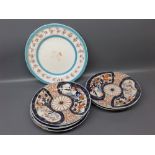 Collection of five Imari style decorative plates and one other