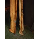 Four split cane fishing rods