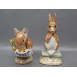 Two Beatrix Potter figures, Appley Dappley and Fierce Bad Rabbit