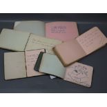 Five vintage autograph books