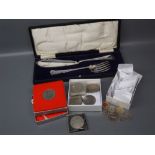 Collection of various 20th century base metal and some silver coinage, medallions and a pair of