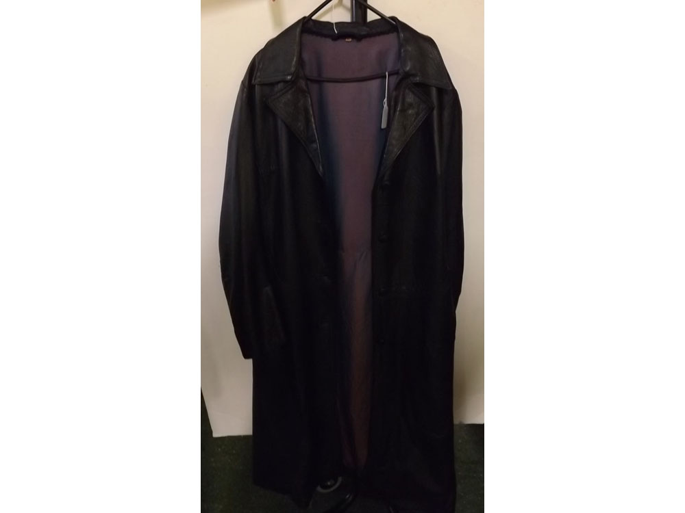 Vintage leatherette full length coat