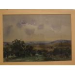 Adrian Bury, signed and dated 1960, two watercolours (one double-sided), Landscapes, 11ins x