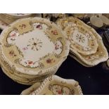 Early/mid-19th century Rockingham china dessert service, comprising nineteen 9 1/2 ins plates,