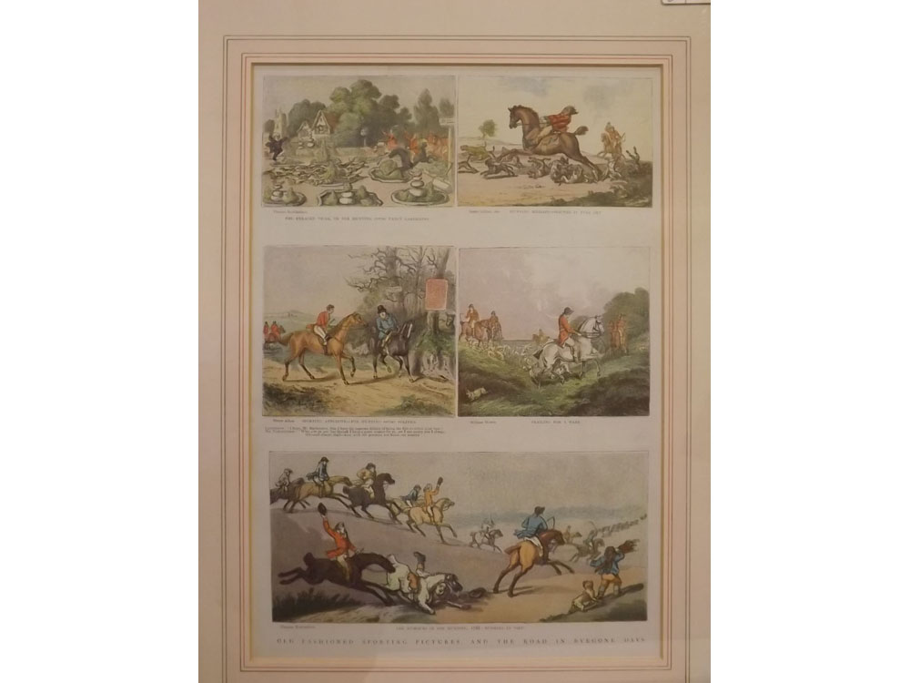 After T Rowlandson, coloured print from a publication, "Old Fashioned sporting pictures and the Road