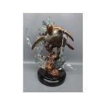 Cold painted bronze and Perspex model of a tortoise by Genesis entitled "Ancient Mariner" by K