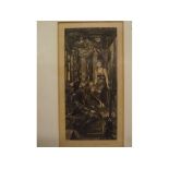 Luke Taylor, signed in pencil to margin, black and white engraving, pre-Raphaelite scene, 10 x