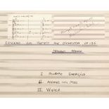 Sir Malcolm Arnold autograph full score of Concerto for Trumpet and Orchestra (Opus 125) 1982,