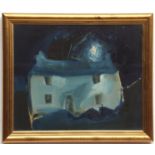 *Tony Giles (1925-1994, British) Cottage and Star 68 Oil on canvas, inscribed, dedicated