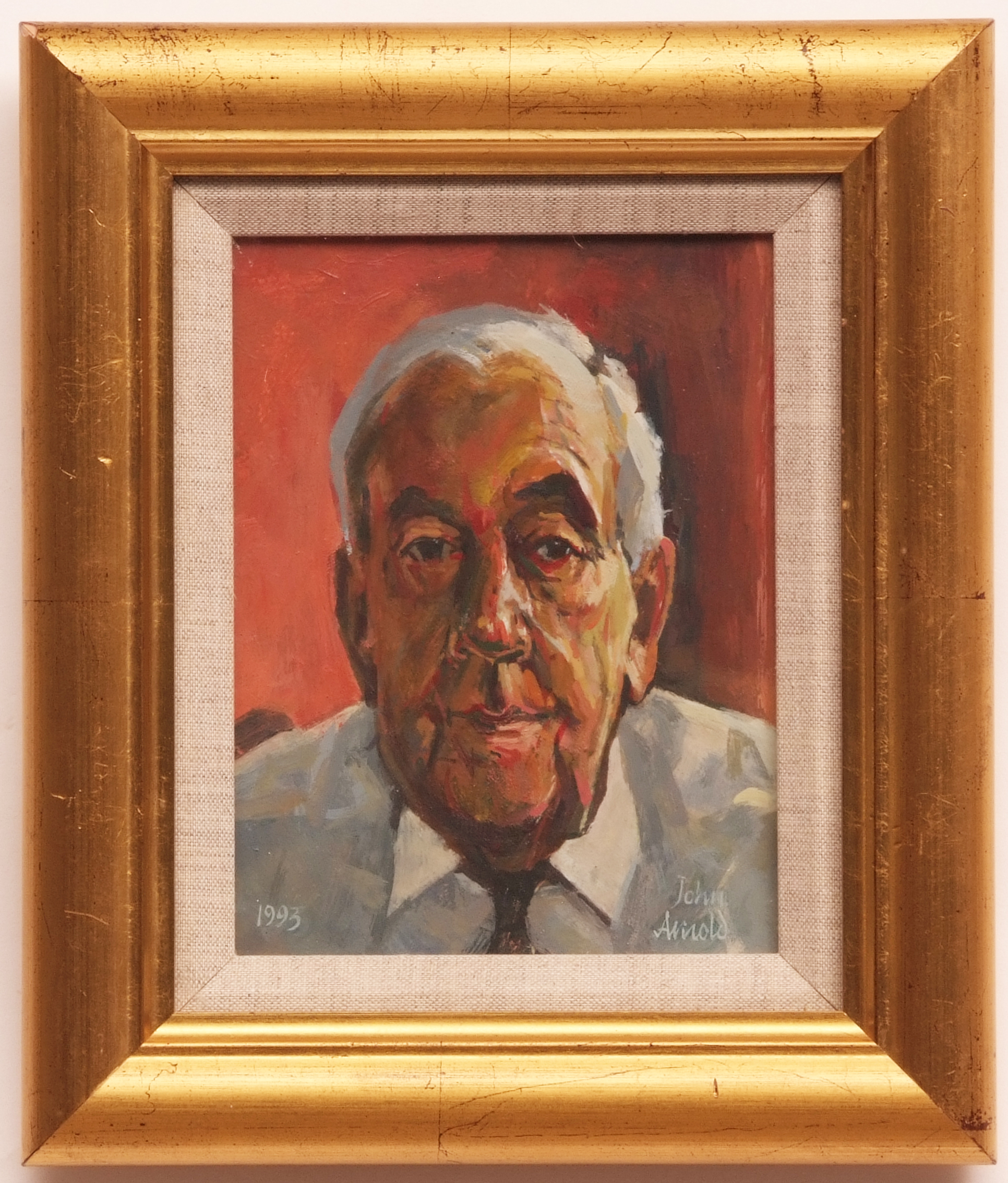 John Arnold (20th Century, British), Sir Malcolm Arnold and Anthony Day pair of oils/board,