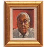 John Arnold (20th Century, British), Sir Malcolm Arnold and Anthony Day pair of oils/board,